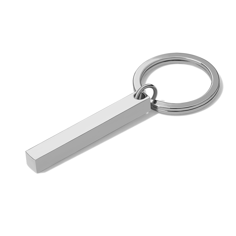 Personalized 3D Bar Keychain Engraved Music Code Key Chain