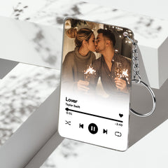 Personalised Music Plaque with Photo - Custom Song & Picture Acrylic Gift