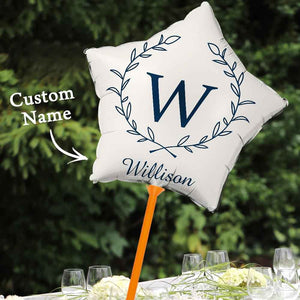 Personalized Name Floral Balloons for Engagement Wedding Anniversary Party Decoration