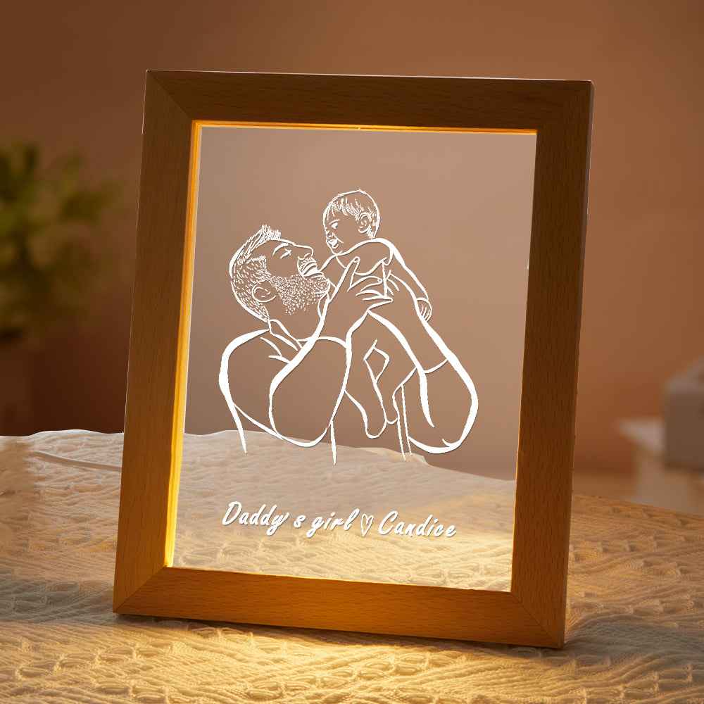 Daddy's Girl Desk Lamp Personalized Name Night Light Father's Day Gift