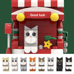 Personalised Christmas Brick Figure Pen Holder | Custom Pet & People Desk Organiser
