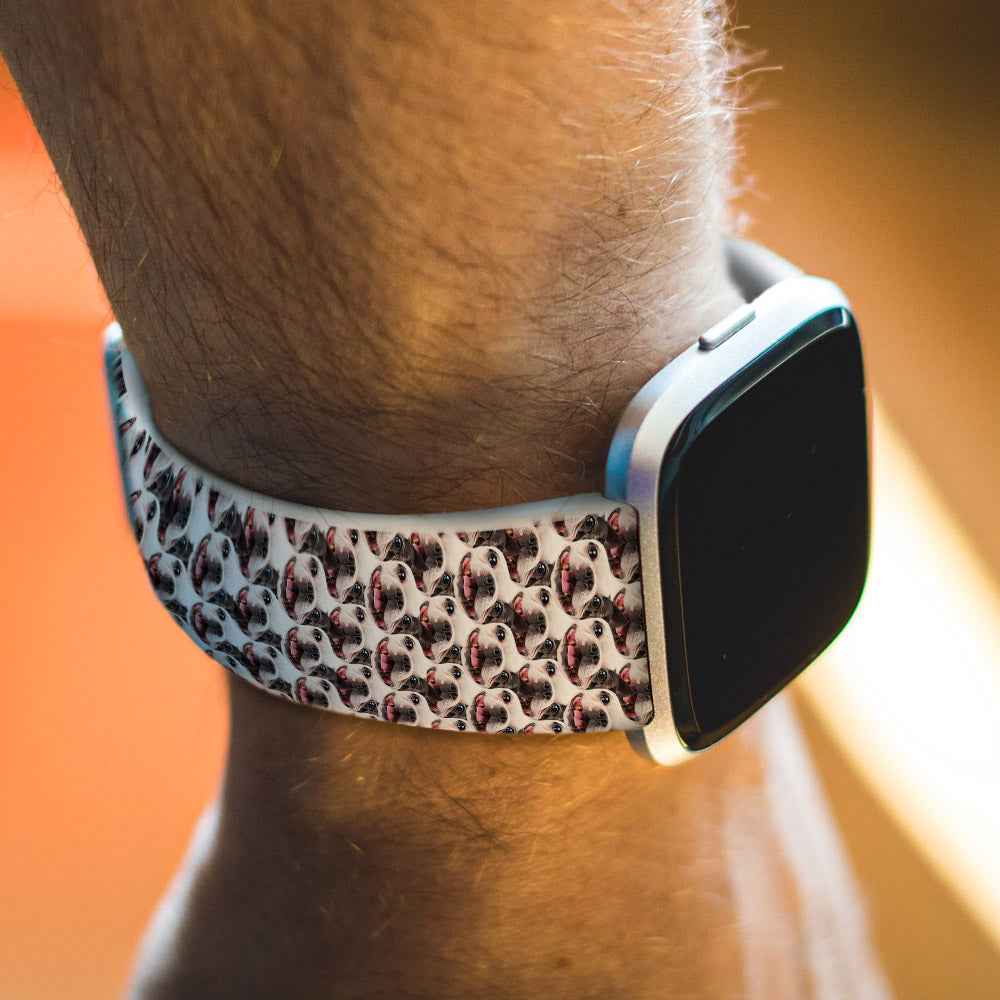 Custom Apple Watch Band with Pet Face - Personalised Silicone Funny Gift