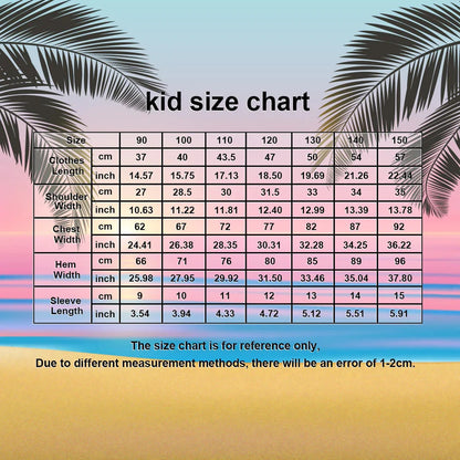 Kids' custom-face Hawaiian shirt with funny Santa Claus design — personalised kids' Christmas shirt with photo face cutout, vibrant colourfast print