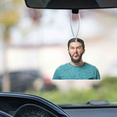 Personalized Funny Portrait Car Hanging Air Fresheners Rearview Mirror Ornament