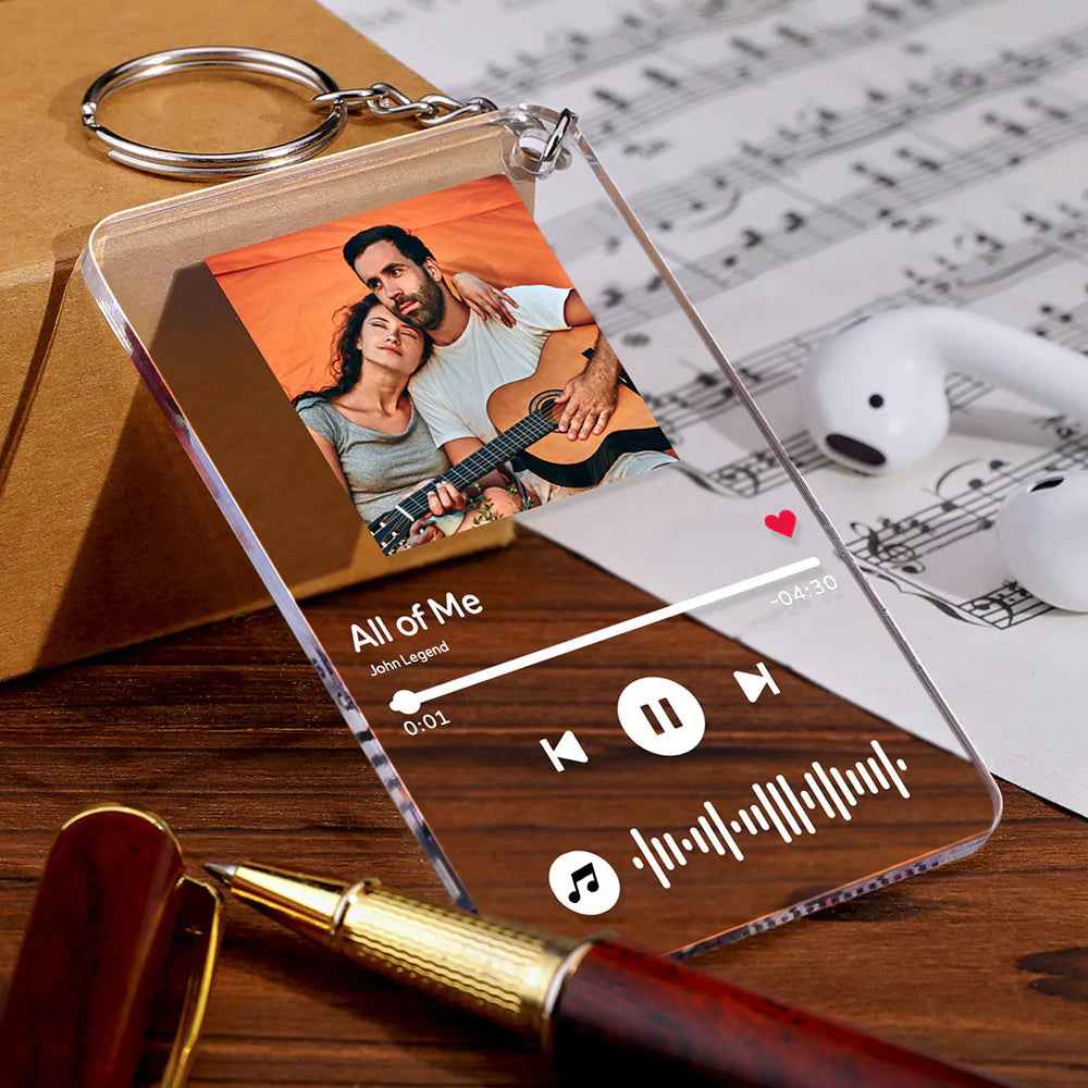 Custom Photo Scannable Music Code Music Plaque Gifts For Her/Him