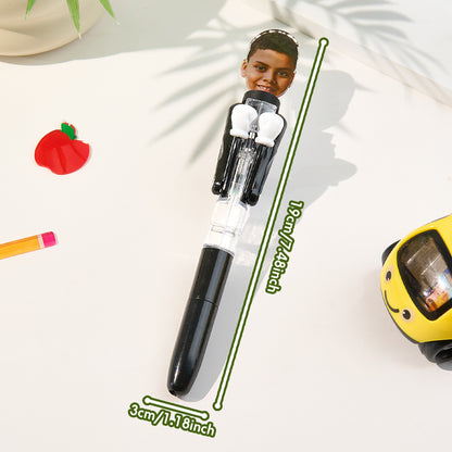 Scale view of personalised boxing pen, measures 3cm x 19cm (1.18 x 7.48in) – perfect for desks and pencil cases