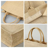 Personalized Birth Flower Grandma's Garden Beach Jute Tote Bag with Name Birthday Wedding Party Gifts for Her