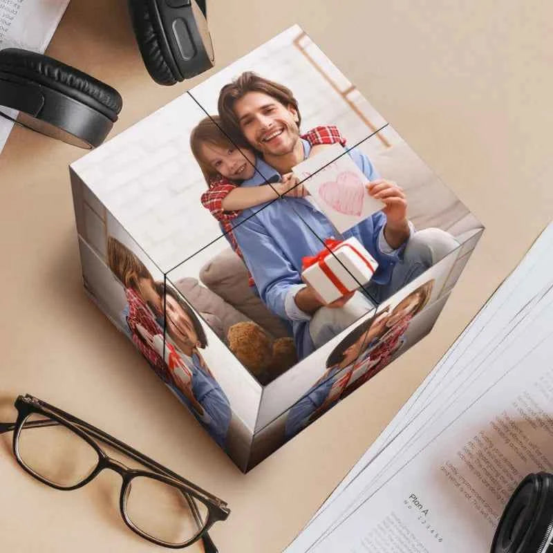 Custom Photo Cube Infinity Folding Multiphoto Cube Father's Day Gifts