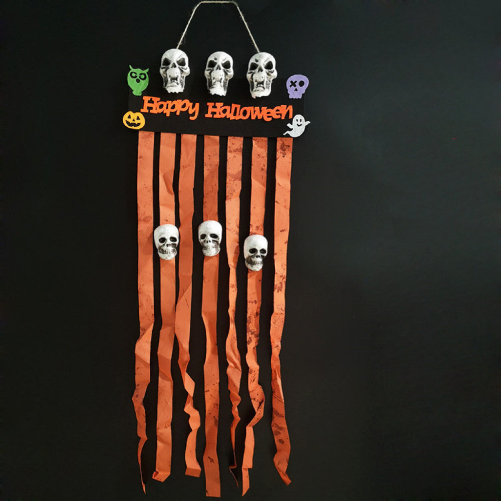 Bloody Skull Door Curtain - Halloween Party Decor & Horror Gift
