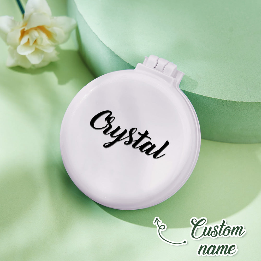 Personalised Name Engraved Mirror Comb | Macaron-Coloured Hair Brush Set | Wedding & Birthday Gift