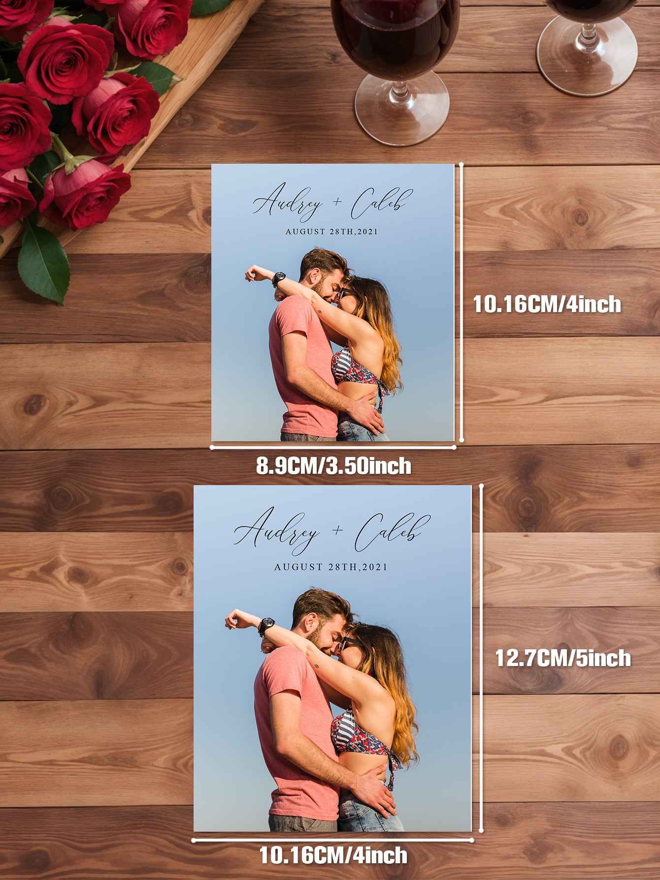 Custom Photo & Text Wine Bottle Sticker – Birthday Housewarming & Party Gift