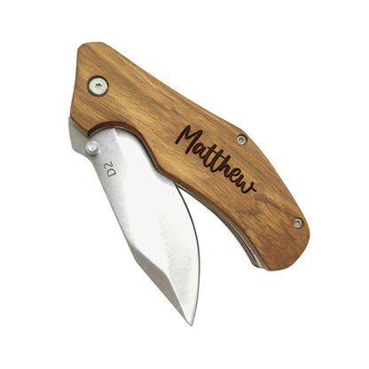 Personalised Engraved Name Pocket Knife | Custom Groomsmen Gifts