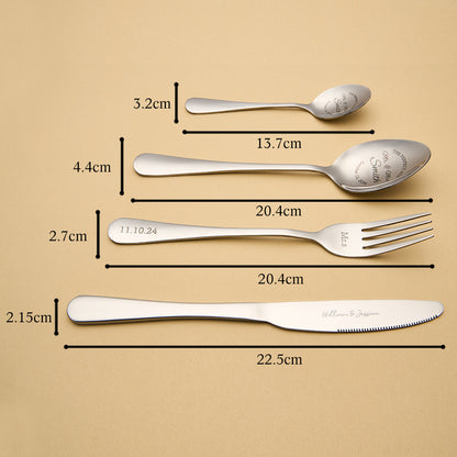 Personalised Mr & Mrs Wedding Forks Set - Engraved Wedding Tableware Gift