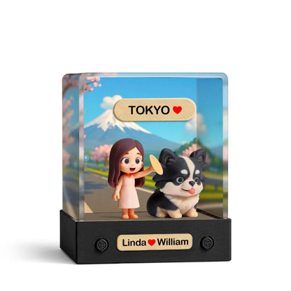 Personalised 3D Mini Figure from Your Photo - Custom Acrylic Box Gift
