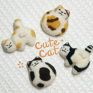 Adorable Handmade Felt Kitten Brooch - Perfect Gift for Cat Lovers