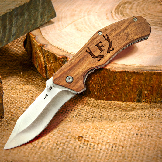 Personalised Pocket Knife with Custom Engraving - Unique Groomsmen Gifts