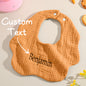 Soft cotton fabric texture of personalised baby bib showing absorbent weave — cotton baby bib close-up