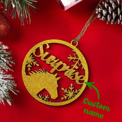 Customized Christmas Tree Ornament Hanging Decoration with Horse