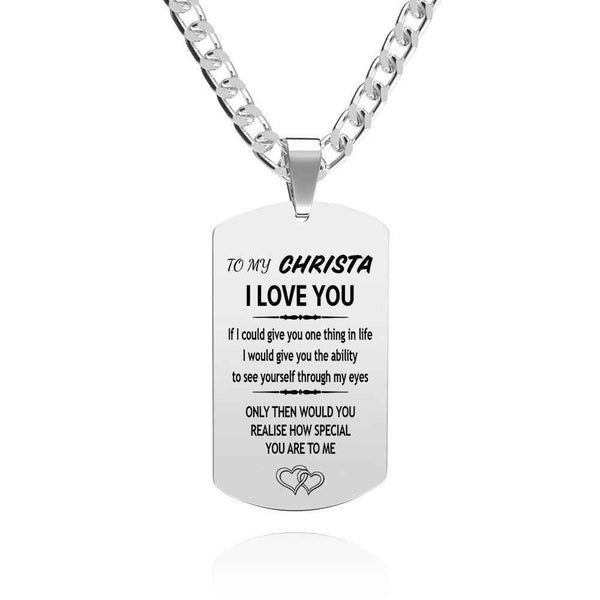 Valentine's Day Gifts Personalized Stainless Steel Military Dog Tags Engraved Necklace With Photo