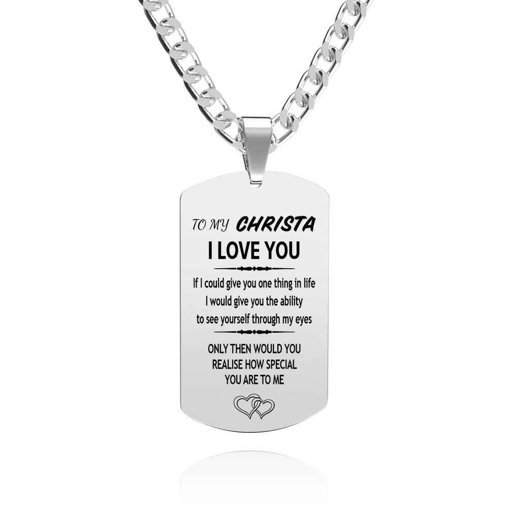Valentine's Day Gifts Personalized Stainless Steel Military Dog Tags Engraved Necklace With Photo