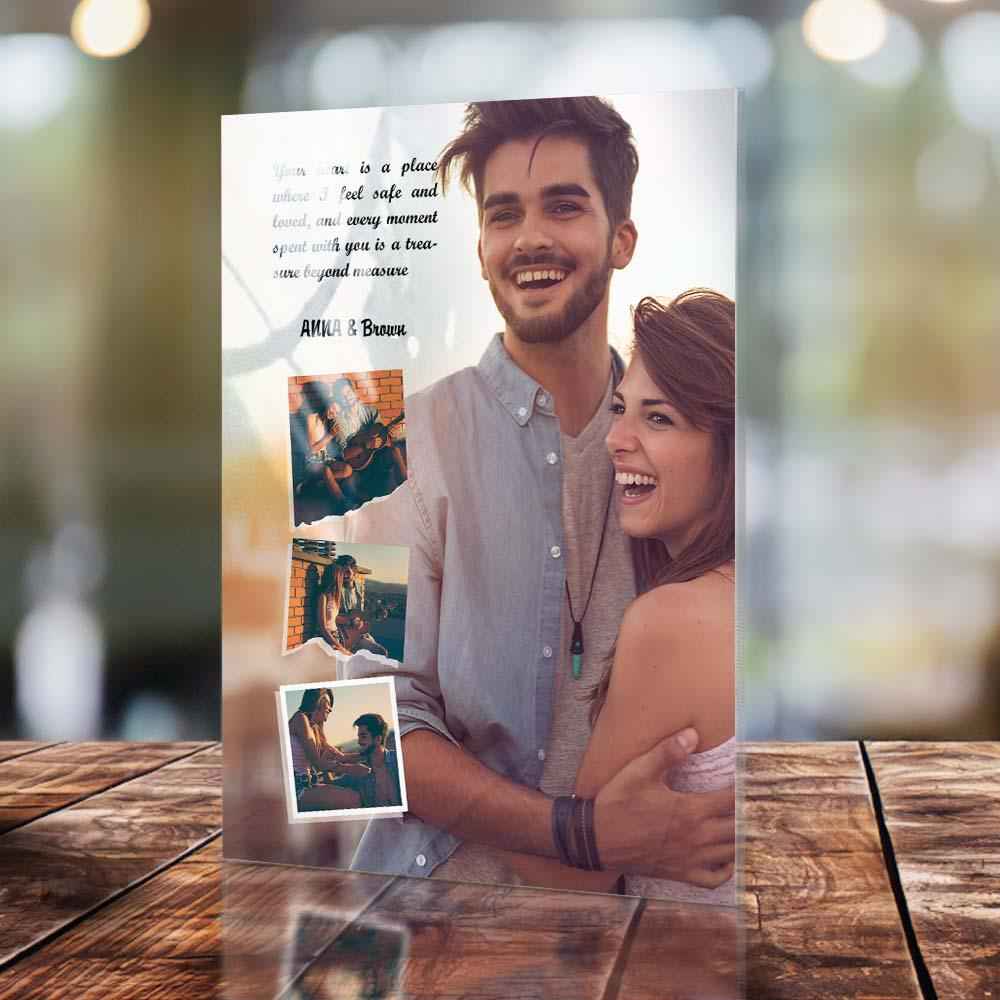 Custom Photo Plaque Engraved Named Glass Plaque Memory Photo Gift