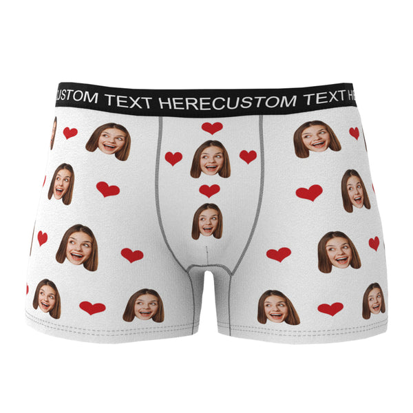 Personalised Heart Photo Boxer Briefs | Custom Men's Underwear