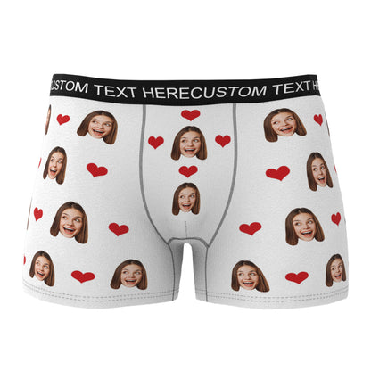 Personalised Heart Photo Boxer Briefs | Custom Men's Underwear