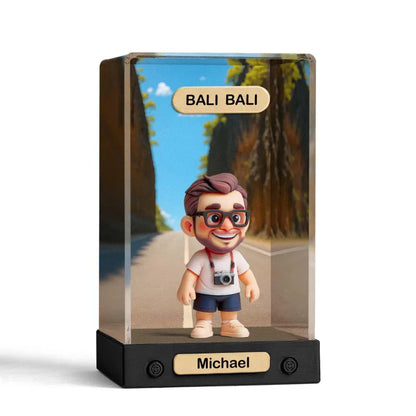 Personalised 3D Mini Figure from Your Photo - Custom Acrylic Box Gift