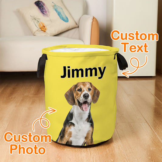 Personalised Pet Portrait Storage Basket – Custom Pet Keepsake (Oxford Cloth)