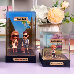 Personalised 3D Mini Figure from Your Photo - Custom Acrylic Box Gift