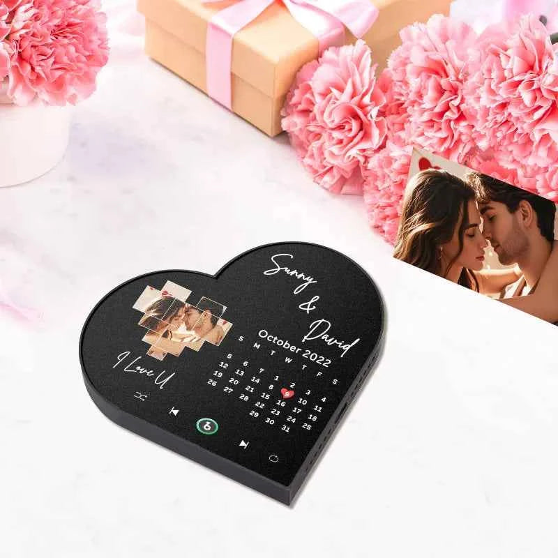 FridgeBeats Framed Custom Music Fridge Magnet Custom Heart Frame Album Fridge Magnet Music Wall Photo Sticker