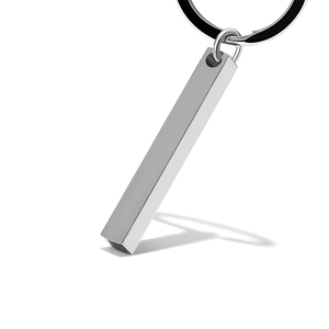 Personalized 3D Bar Keychain Engraved Music Code Key Chain