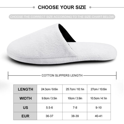 Side profile of personalised cotton slippers showing elevated heel design and cushioning for reduced fatigue — comfortable personalised photo slippers.