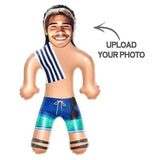Personalized Beach Guy Blow Up Dolls Funny Inflatable Man Printed Face for Party Favors