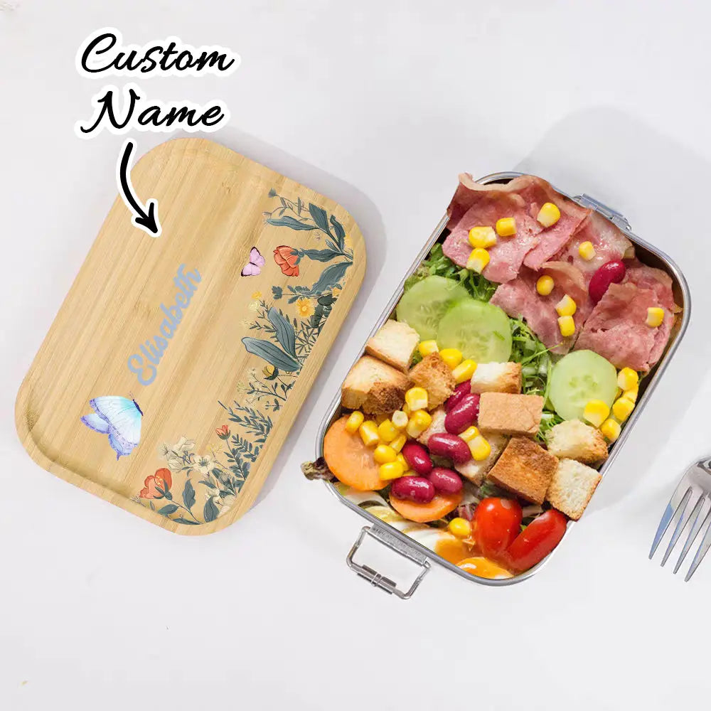 Personalised Children's Stainless Steel Lunch Box with Name | Back to School Gift