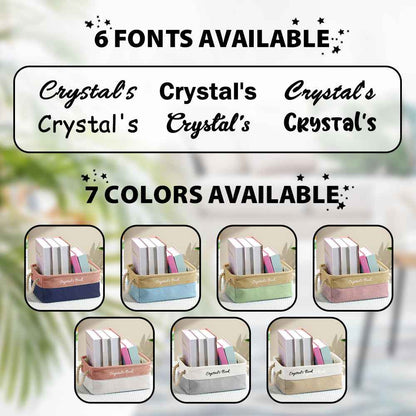 Personalized Name Foldable Script Book Organizer Birthday Gift for Book Lovers