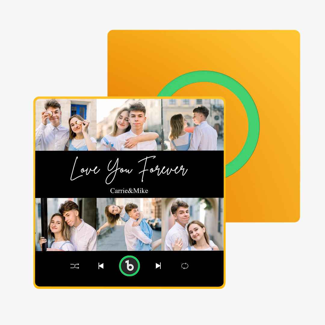 FridgeBeats Framed Custom Photos Text Music Fridge Magnet Special for Valentine's Day New 4.0 Upgrade Colorful Frame Album Sticker