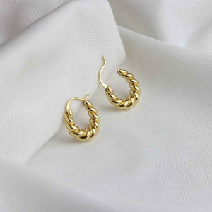 Small Twist Hoop Earrings