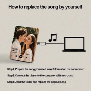Custom Music Photo Frame That Plays Music Without Cell Phone Wooden Music Record Player Wedding Anniversary Gifts