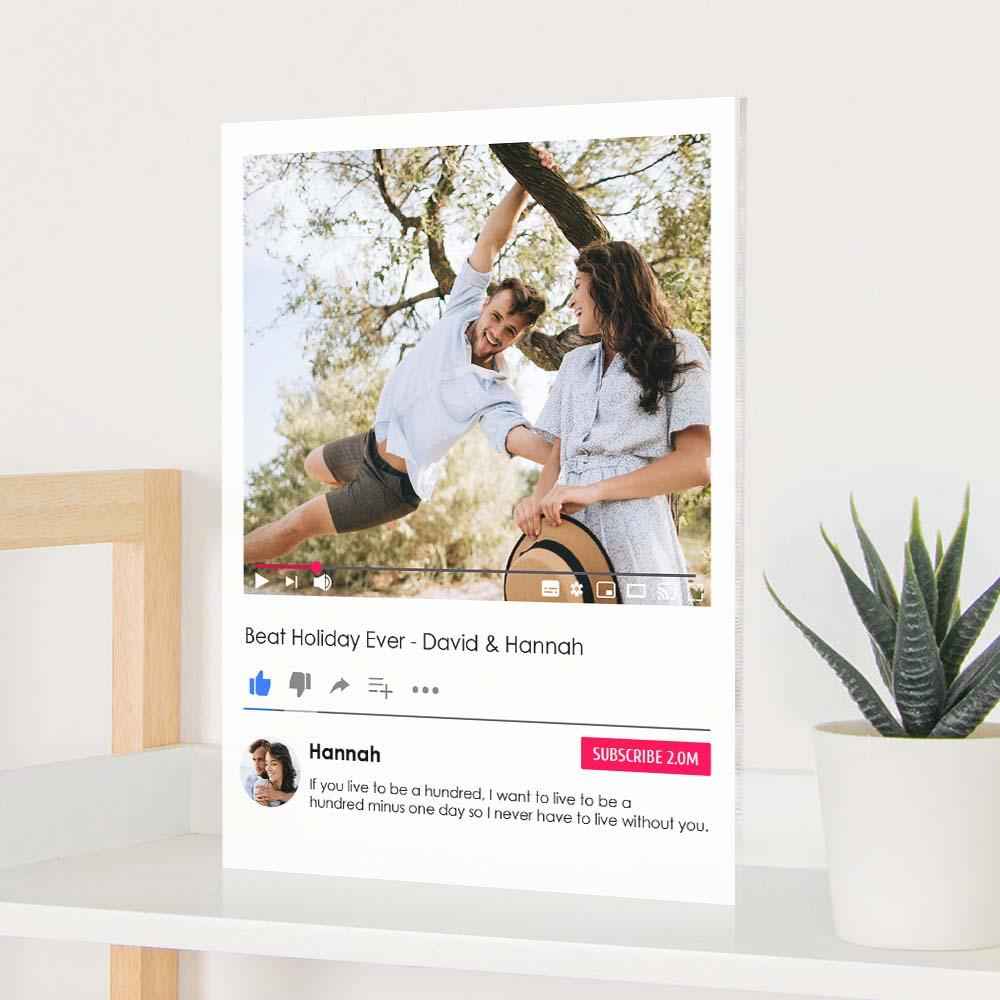 Custom Acrylic Plaque Personalized Social Photo Gift