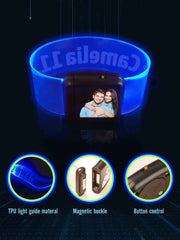 Personalized Photo & Text Glow Bracelets with Photo LED Bracelets Party Supplies for Wedding Birthdays Concerts