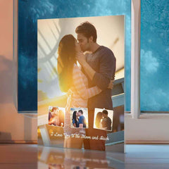 Artistic Photo Plaque Personalized Couples Multi-photo Gift