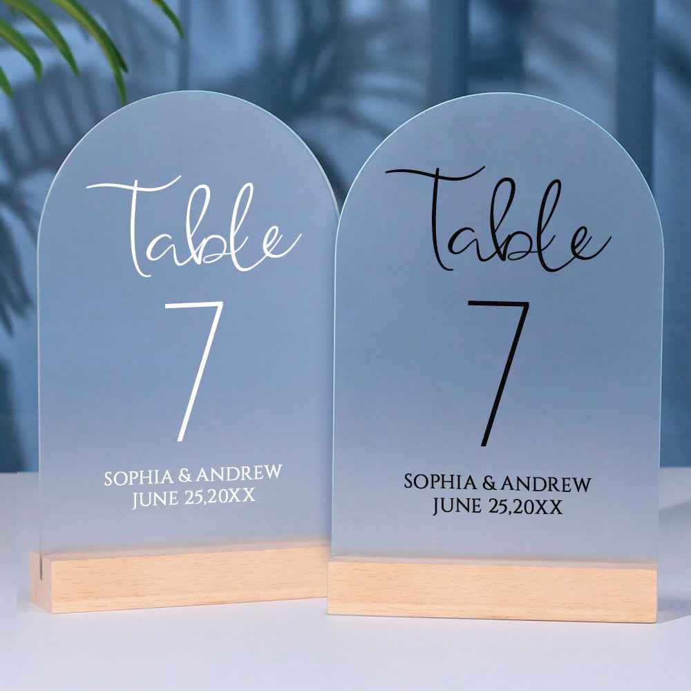 Personalized Wedding Table Numbers Custom Acrylic Table Numbers Wedding Reception Decor
