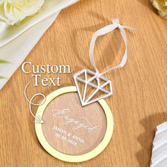 Personalized Engagement Ornament with Name Engaged Ornament Gift for Couple
