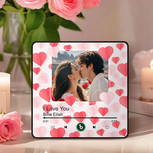 FridgeBeats Framed Custom Photo with Hearts Music Fridge Magnet Sticker Special for Valentine's Day New 4.0 Upgrade Colorful Frame