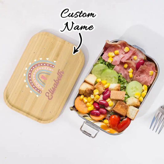 Personalised Children's Stainless Steel Lunch Box with Name | Back to School Gift