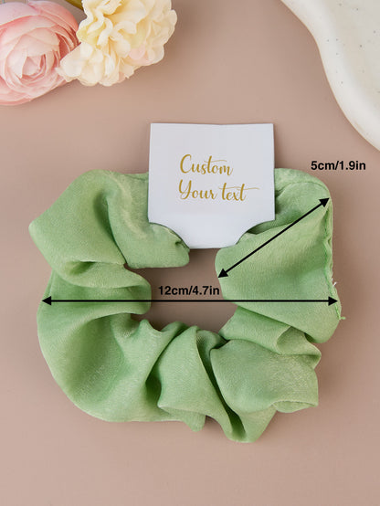 Personalised Bridesmaid Hair Scrunchies - Custom Tie the Knot Wedding Party Gift