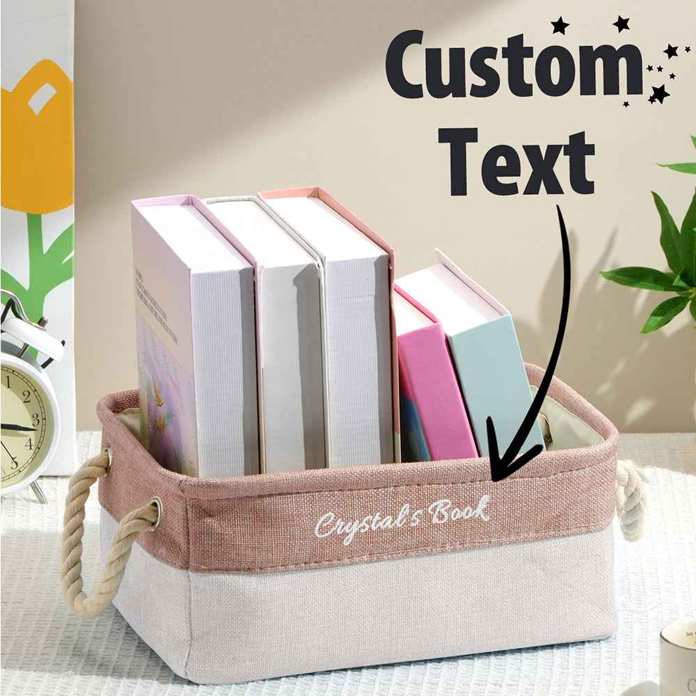 Personalized Name Foldable Script Book Organizer Birthday Gift for Book Lovers