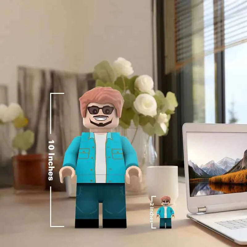 3D Print Gifts for Him Custom Giant Minifig Create Your Own Giant Minifigs Turn Your Photo into Giant Minifigs