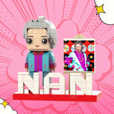 Full Body Custom NAN 1 Person Brick Figure with Photo Mother's Day Gift for Grandma